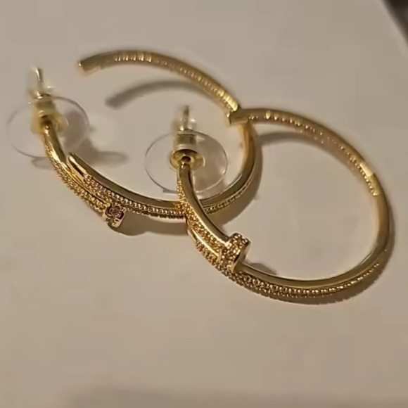 Just Un Clou Gold Crystal Nail Earrings - Picture 10 of 16